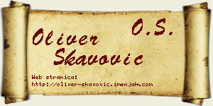 Oliver Škavović vizit kartica